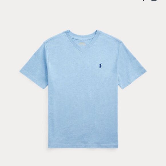 POLO RALPH LAUREN V-neck T-shirt In blue - Picture 1 of 8